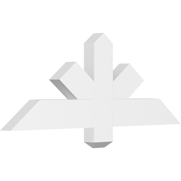 Ekena Millwork Kennewick Architectural Grade PVC Gable Bracket, 36"W x 13 1/2"H x 2"D x 4"F, 9/12 Pitch GBP036X14X0204KEN00 - main